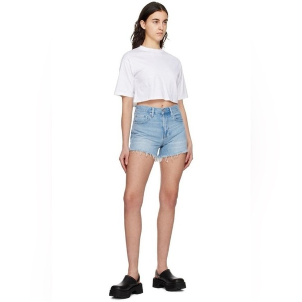 FRAME High Rise Raw Hem Shorts Zona Rips‎ Size 31